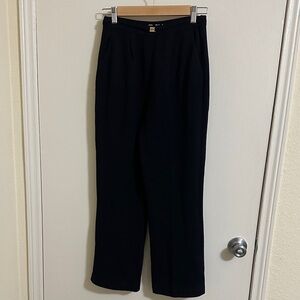 VTG St. John Knit Black Belted Trousers size 2